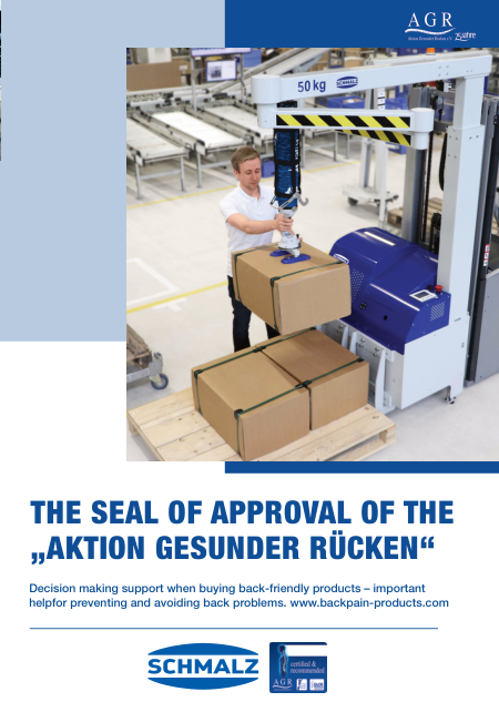 AGR Seal of Approval for Vacuum Lifters and Crane Systems